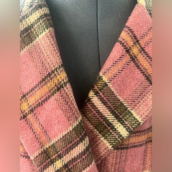 Davi & Dani Sz Small Pink Houndstooth Plaid Double Breasted Button Coat Jacket - Picture 4 of 16